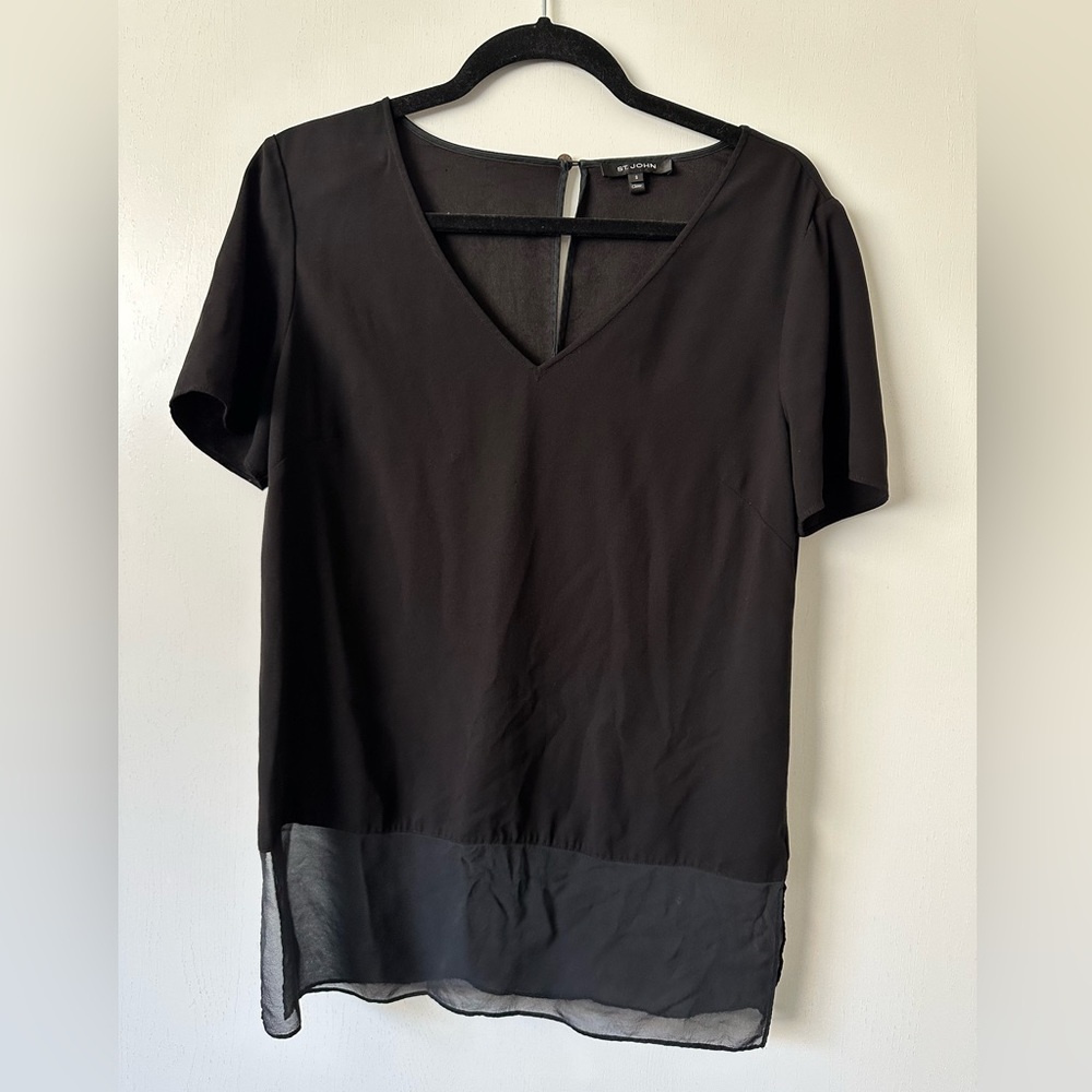 St. John Silk Blend Shirt -Size Small